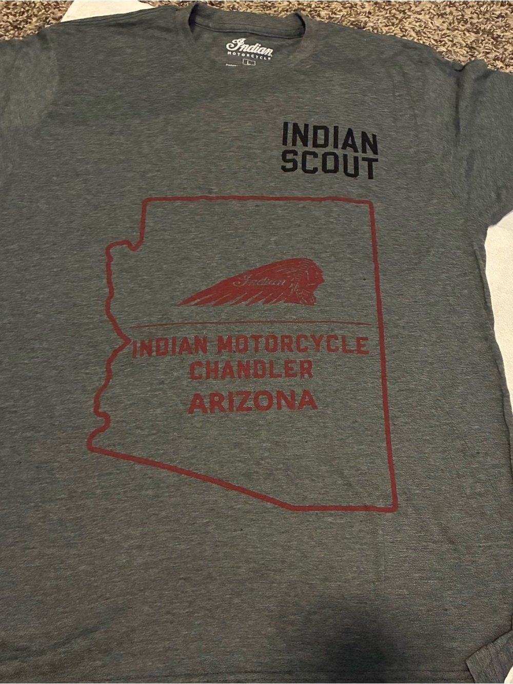 Scout Men's Gray T-Shirt with Red Arizona Graphic